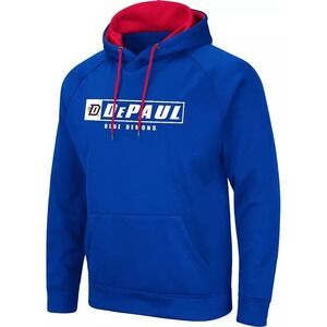 NWT Colosseum Men's DePaul Blue Demons Royal Hoodie‎ Size XXL